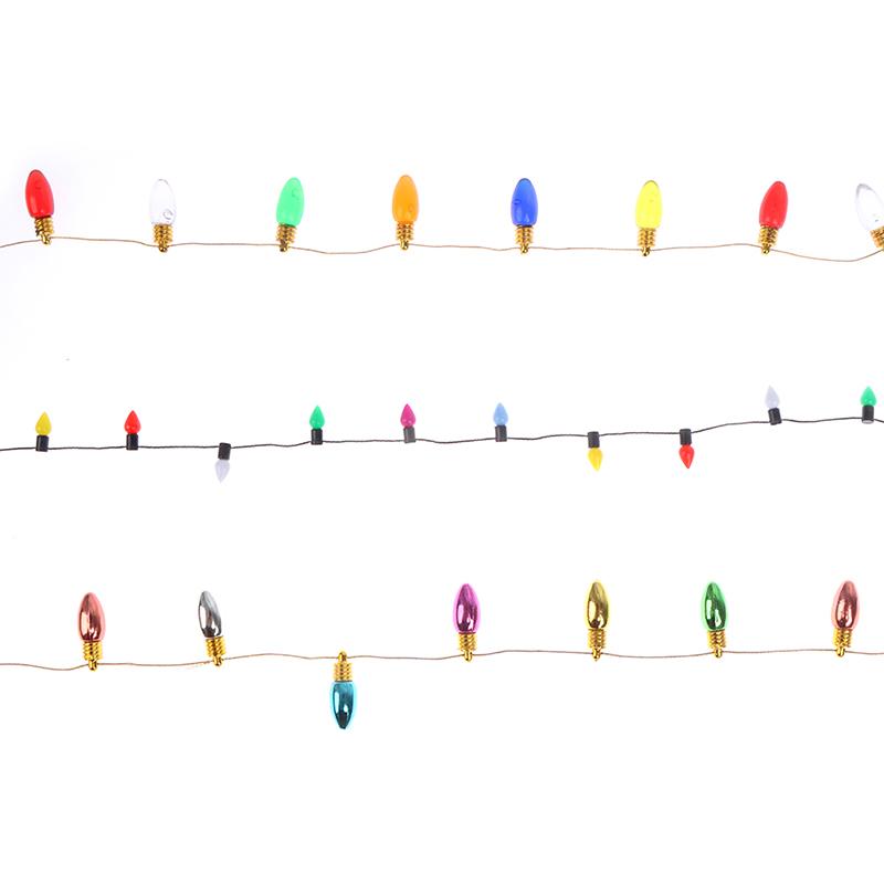 1 шт. 1/12 Кукольный домик 1 м Миниатюрная Рождественская фестивальная декоративная гирлянда Имитация лампочек Кукольный домик Гостиная Спальня Декор