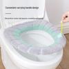 Plush Fleece-Lined Universal Toilet Seat Cushion Cover for All Seasons
