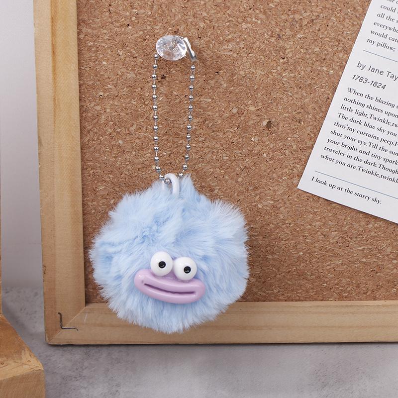 Милый мультяшный сосисочный рот волос мяч брелок плюшевый смешной мини большой рот кукла кулон брелок рюкзак сумка автомобиль кулон