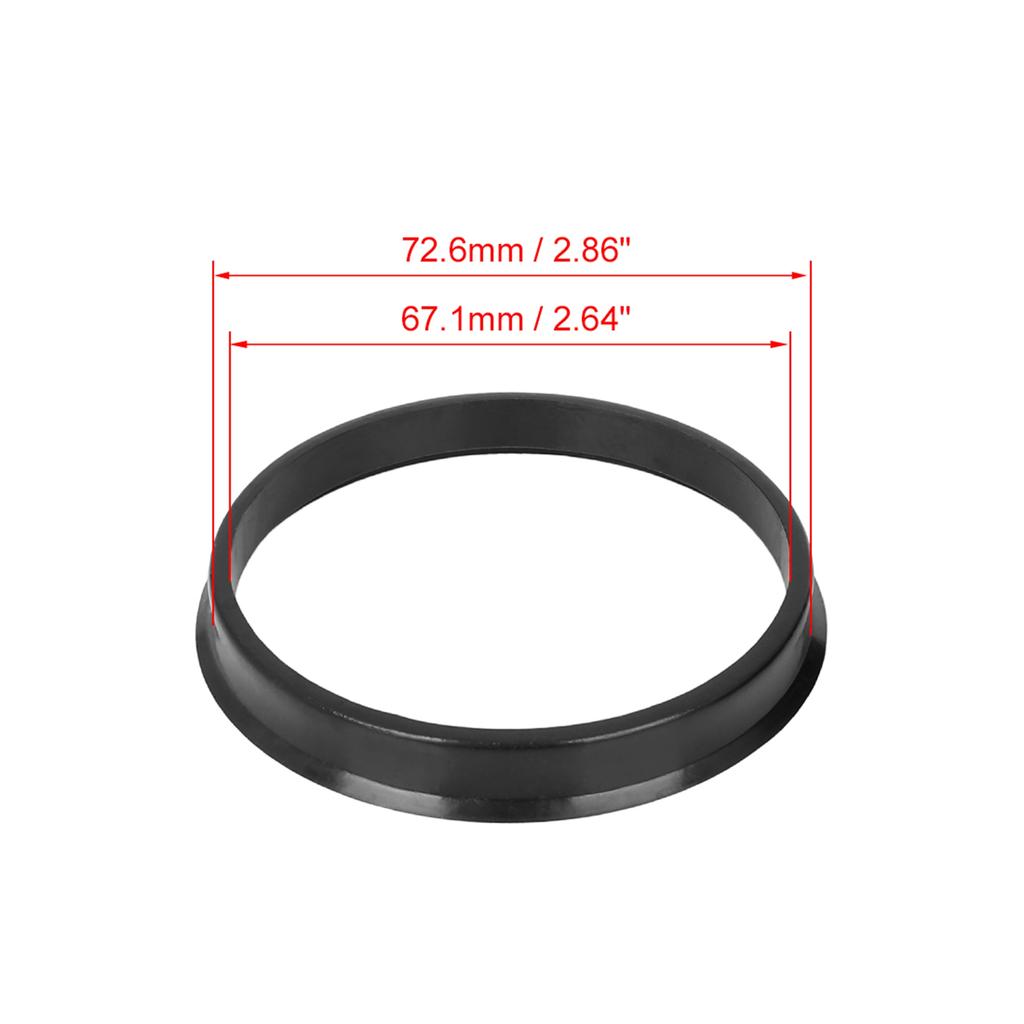 UXCELL 4pcs 67.1mm to 60.1mm 72.6mm to 57.1mm 66.6mm to 57.1mm Car Hub Centric Rings Wheel Bore Center Spacer Hub Rings
