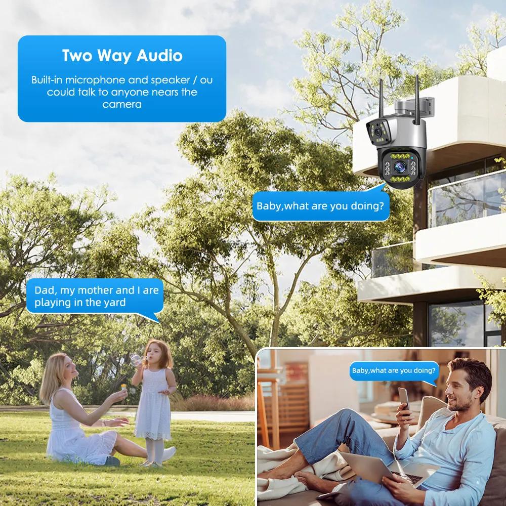 4G/WiFi Network Camera, HD Wireless Surveillance Camera, Outdoor Smart Night Vision Digital Zoom CCTV Camera