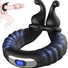 Мужское кольцо для пениса, вибратор, задержка эякуляции, кольцо на член, регулируемый размер, длиннее, жестче, массажер простаты, секс-игрушки для мужчин, взрослых 18