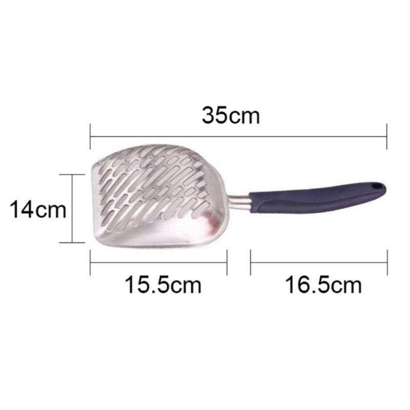 Длинная ручка совок для кошачьего туалета большой металлический совок для кошачьего туалета с глубокой лопатой инструмент для уборки домашних животных