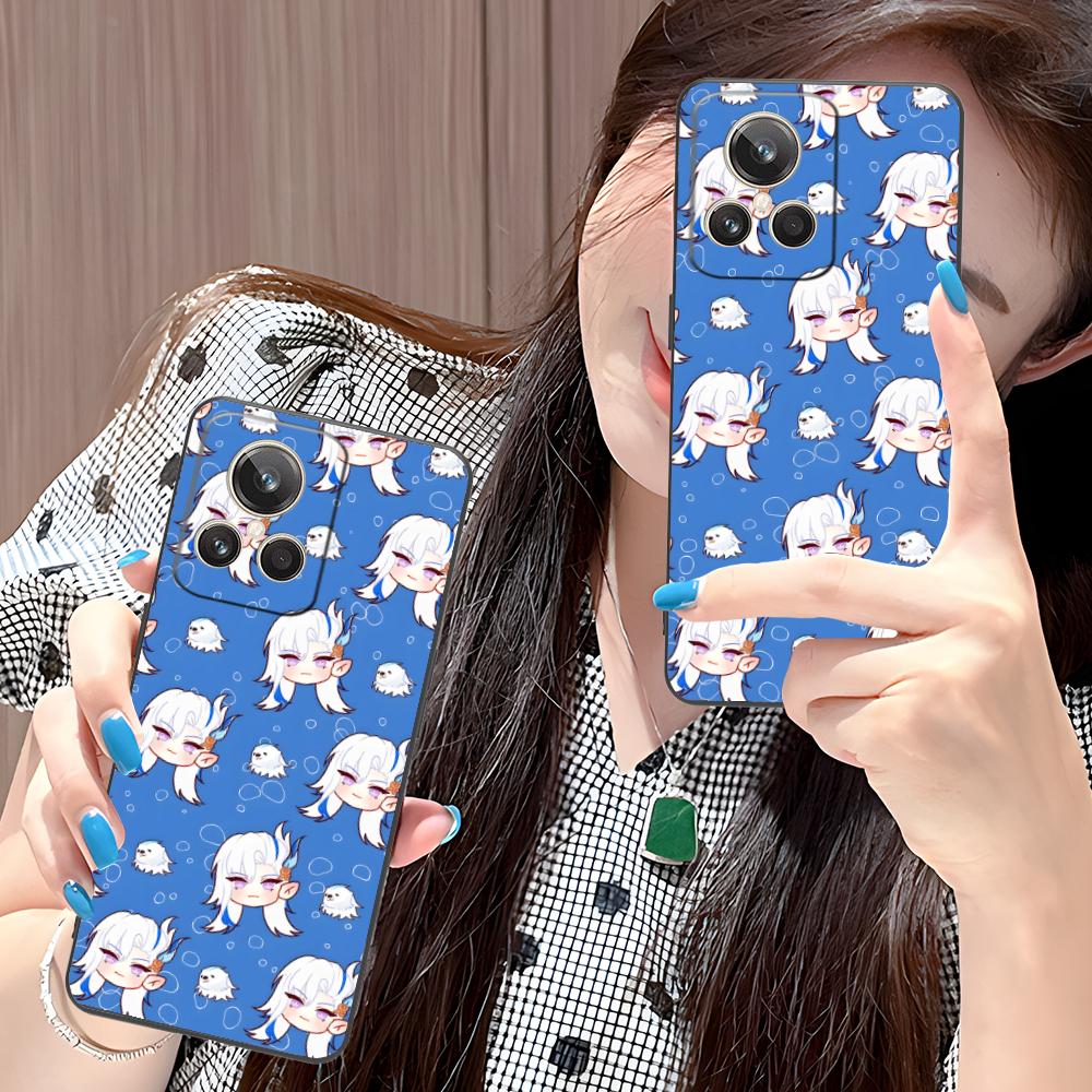 Игровой чехол GI Neuvillette Матовый ТПУ для мобильного телефона Realme GT 8 Neo Pro C75 73 71 C67 65 C55 53 C35 31 C20 15 Цветной чехол