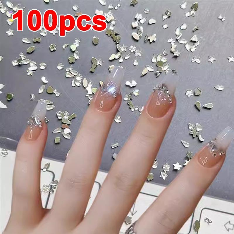 Новые 100/200/300 шт. Стразы для ногтей Камни V-образной огранки Алмазы для ногтей Стразы Кристаллы Мини-ленты Части MJZ01