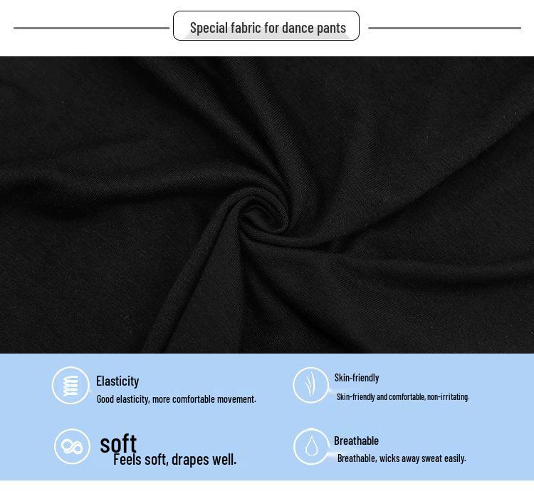 Черные детские штаны-шаровары для танцев для мальчиков и девочек - Длинные брюки для латиноамериканской практики на весну и осень