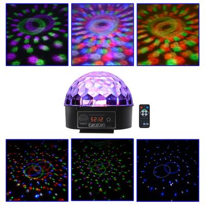 QUWEI Сценическое освещение RGB LED Хрустальный Диско Магический Шар с Пультом Дистанционного Управления, DMX Эффект, Многоцветный