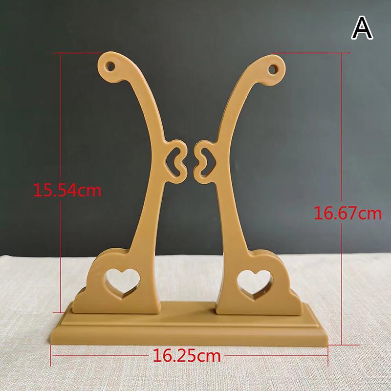 Chinese Style Vintage Art Folding Fan Stand Display Base Hand Fan Support Holder Home Office Table Decor