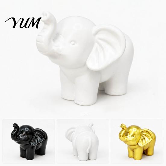 Decorative Resin Crafts for Desk Mini Elephant Figurine, Good Luck Statue Tabletop Decor, Minimalist Room Decor Accessories Small Ornament Home Office