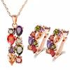 Women's Adjustable Necklace Earrings Jewelry Sets Charms for Wedding Party