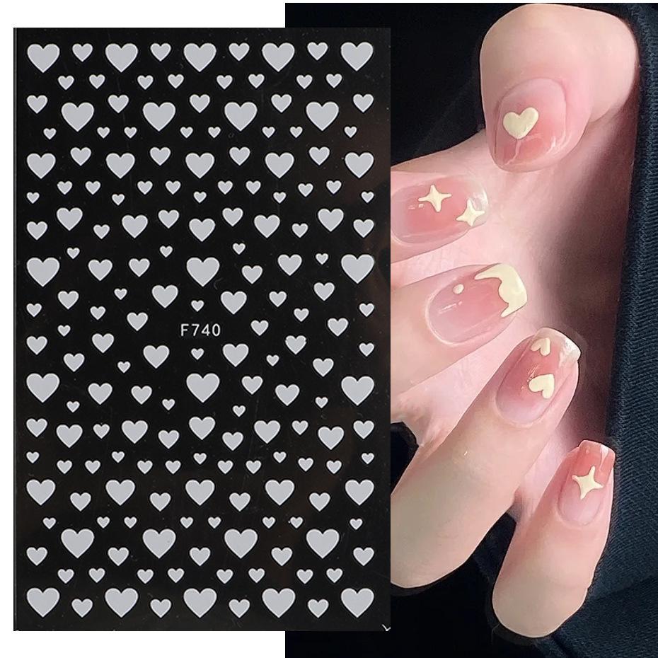Nail Art Stickers, Romantic Valentine'S Day Love Cartoon Panda Love Adhesive Nail Stickers