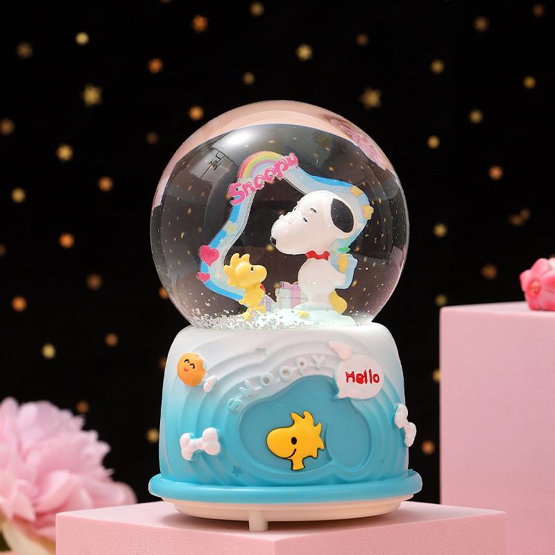 Dreamy Unicorn Crystal Ball Luminous Music Box - Snowflake Gift for Best Friend, Creative Qixi Present
