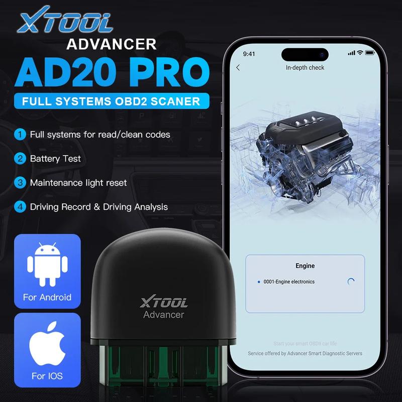XTOOL OBD2 Сканер AD20PRO Bluetooth OBDII Считыватель кодов Полностью системный диагностический инструмент Тест аккумулятора Сброс масла Программное обеспечение Бесплатное обновление