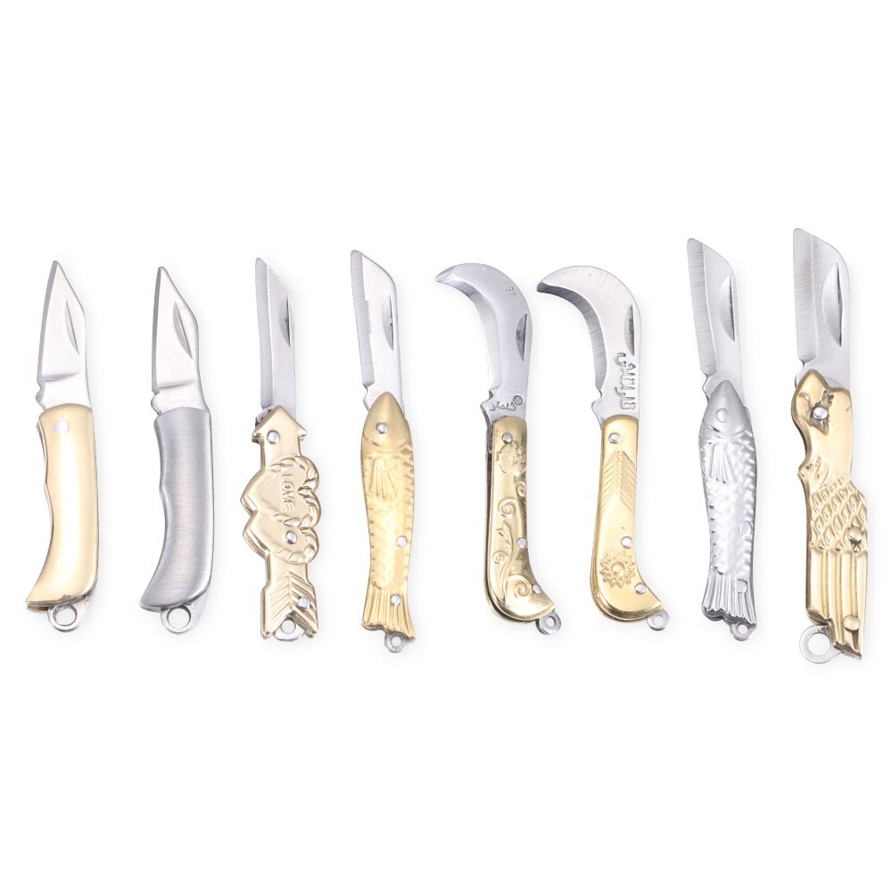 Office Supplies Carton Opener Paper Knife Mini Folding Knife Keychain Multifunction Skin-Peeler