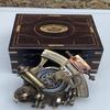 Marine Sextant 12.5cm Marine Astrolabe Ship Sextant Compass With Box