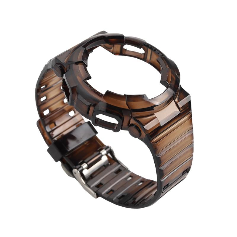 Силиконовый корпус и ремешок для часов Casio GA-100/110/120/140 GD-100/110/120 5081 5229 матовый/прозрачный TPU аксессуар