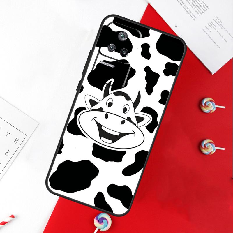 Мультяшный Милый Чехол с Пятнышками Коровы для Xiaomi 15 Ultra 13 14 11T 12T 13T 14T Pro POCO X7 Pro X3 X5 X6 M6 F5 F6 Pro Чехол