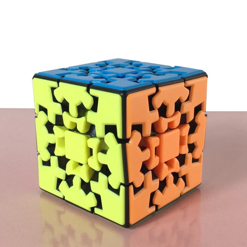 3X3 Gear Cube Оригинальная гладкая и зубчатая передача без наклеек, идеальная головоломка