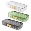 7-Compartment Transparent Storage Box with Lid for Cord and Sundries Organization