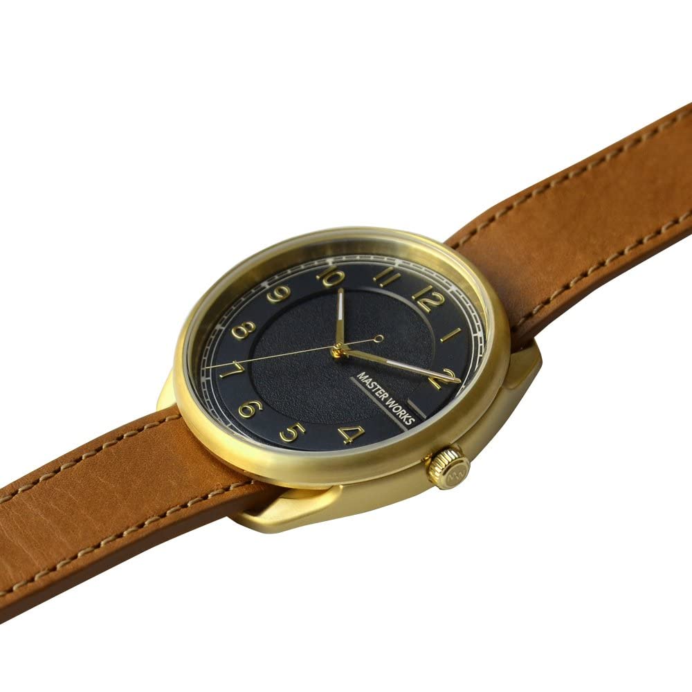 Часы Masterworks Quattro 003, часы, сделанные в Японии, кварцевые, 39 мм, кожаный ремешок, часы [MASTER WORKS] MW06YB-ECLBO8, мужские, мужские