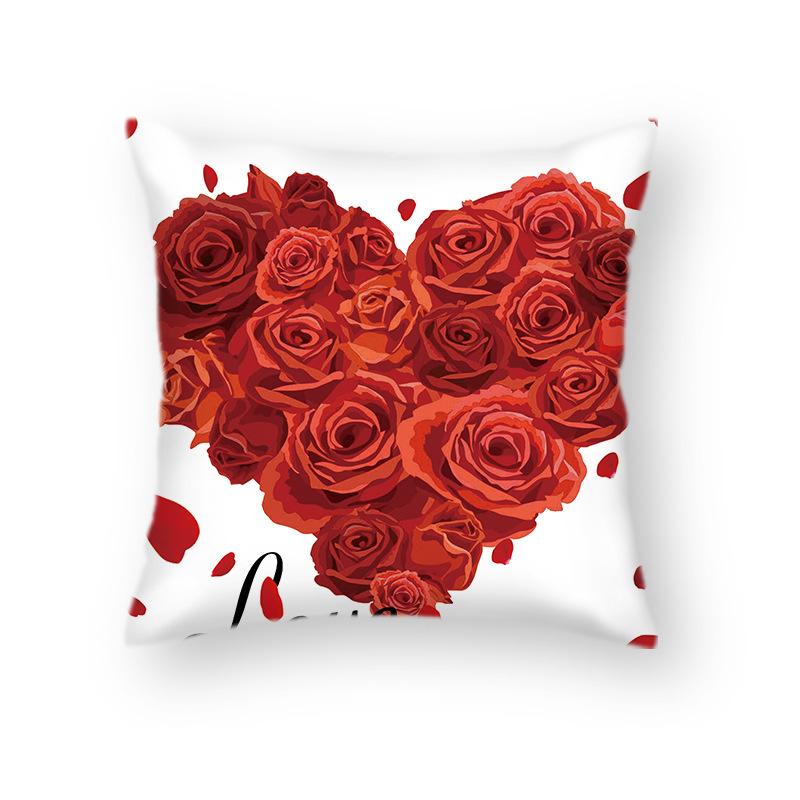 Скандинавский красный диванная подушка наволочка для подушки любви Ins стиль цветок пара свадьба объятия день святого валентина украшение наволочка