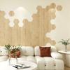 20pcs Hexagonal Self-adhesive Wall Sticker Waterproof Sticker TV Background Wall Decor Wood Grain Ceramic Tile Wallpaper