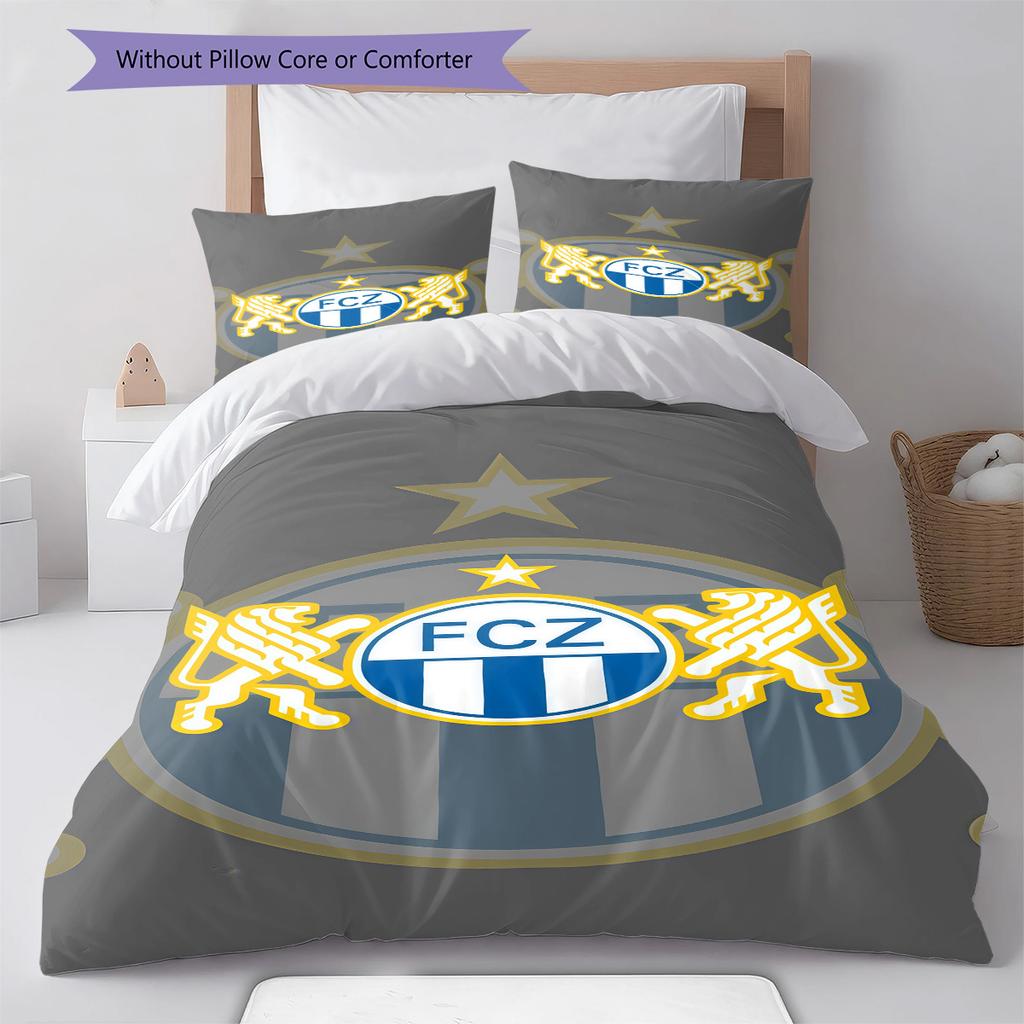 FC Luzern RugPattern Bedding Quilt Set Quilt Cover Pillowcase Home Decoration Birthday Gift (1 * duvet cover + 2 * pillowcase, without core)