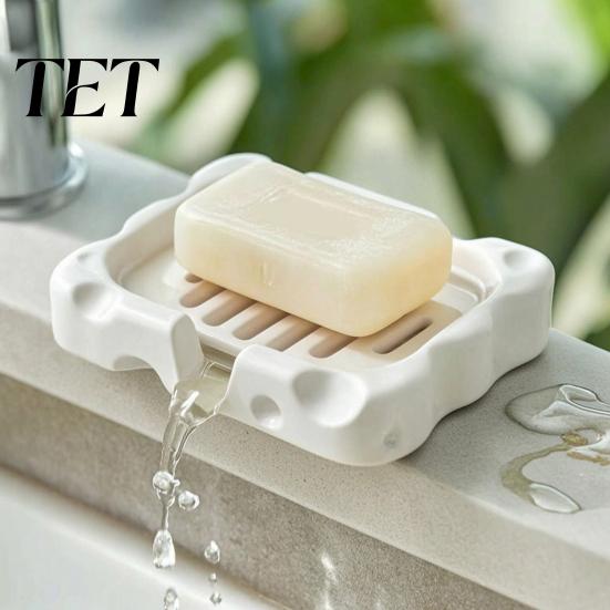 Soap Holder for Bathroom Cheese Shaped Box, 3D Printed Draining Holder, Creative Storage Shower Tray Family Hotel Sink Non Slip