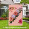 2D Flat, 1pc, 2D Flat Printing, Aesthetic Floral Garden Flag, Polyester Material, Multiple Sizes, Machine Washable and Durable for Outdoor Use. Suitab