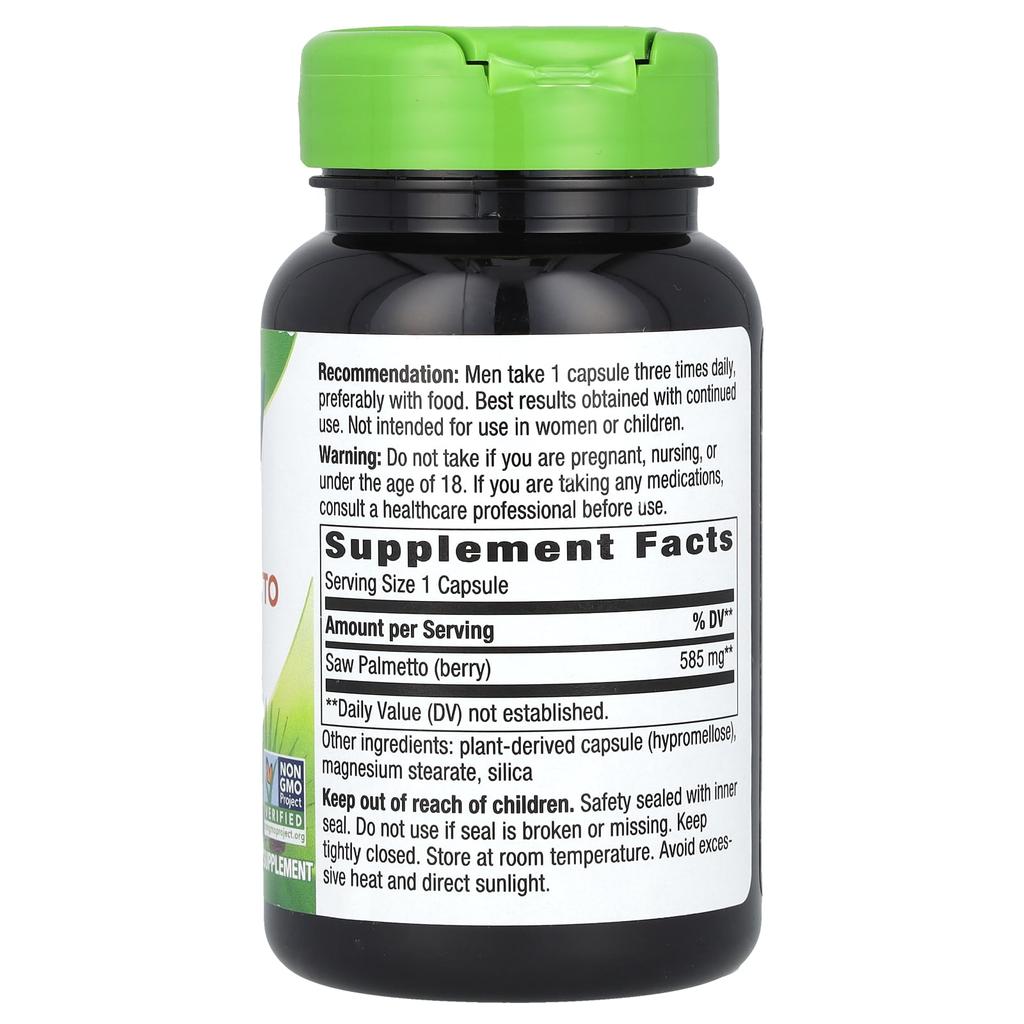 Nature's Way Saw Palmetto Berry, 585 Mg, 100 Veggie Capsules