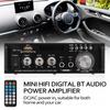 12 В/220 В мини 2-канальный ЖК-дисплей HIFI аудио стерео усилитель мощности BT FM-радио портативный автомобильный дом 600 Вт