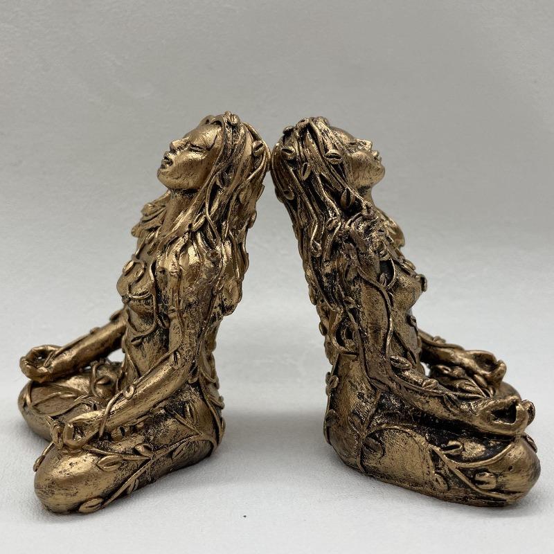 Статуя Матери-Земли Мини Фея Гайя Декоративная Статуя Будды Декоративные Статуэтки Богини Исцеление Чакры Медитация Домашний Декор