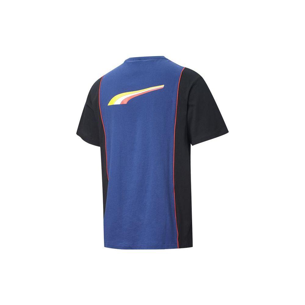 Puma X Randomevent Collaboration Круглый вырез Повседневная футболка с коротким рукавом Футболки унисекс Синий 598070-42
