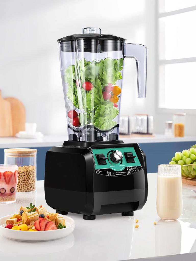 Блендер Huanyu 2200 Вт, 3 л, коммерческий миксер, большая емкость, высокая скорость вращения, многоцелевой, один блок, может измельчать лед, миксер для сока, сертификация PSE