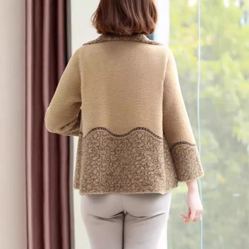Women's Thicken Cardigan Sweater New Imitation Mink Velvet Sweater Coat Ladies Warm Jackets