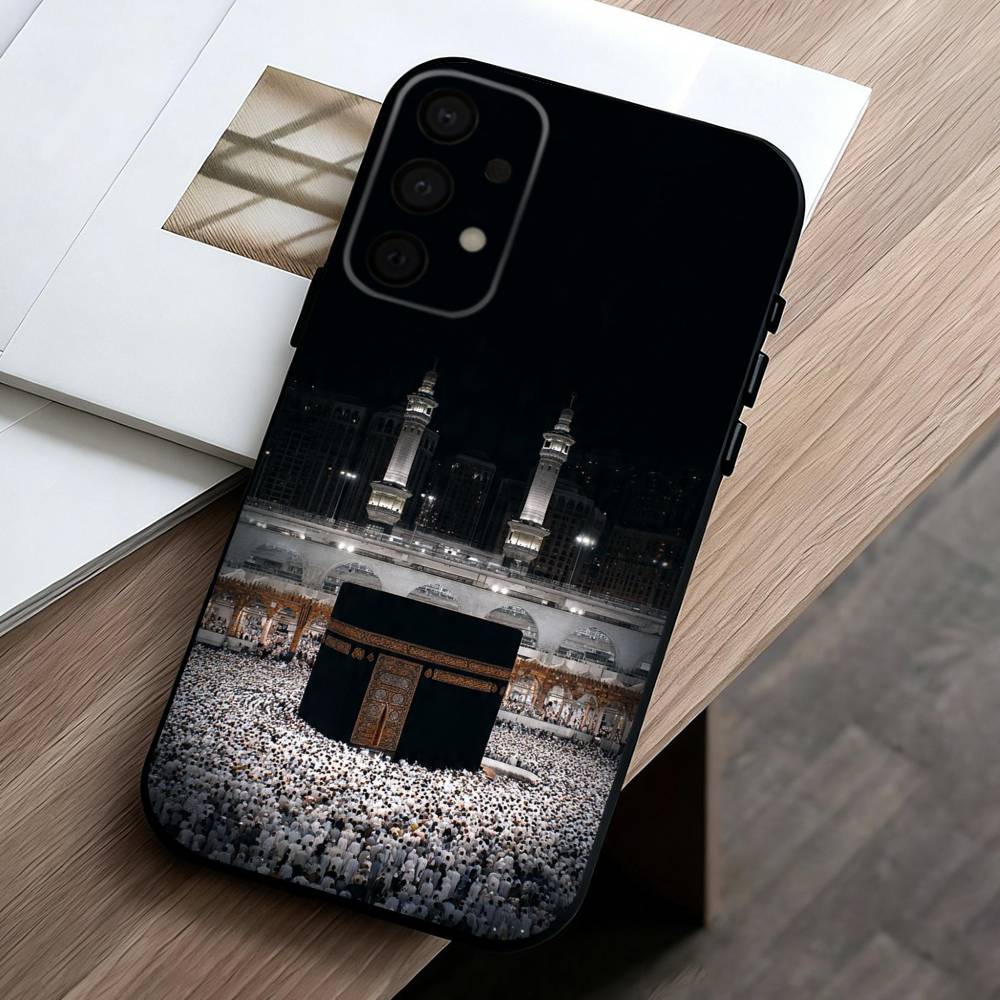 M-Moslem and K-kaaba phone Case For Samsung Galaxy A73,A72,A71,A70,A53,A52,A51,Others Soft Black Shell
