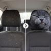 Funny Car Headrest Covers 2-Pack Halloween Seat Decor Cartoon Dog Pattern Stretchy Elastic Polyester Fabric Machine Washable 11 x 10 inch for Vehicle