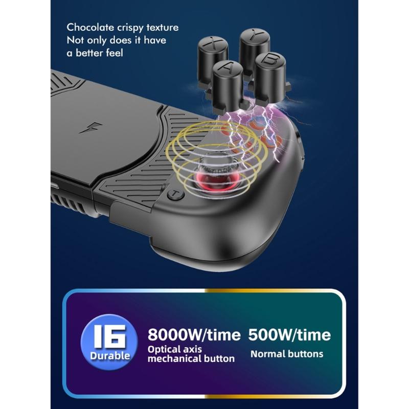 Растягивающийся беспроводной геймпад с поддержкой зарядки Hall Effect Joystick Bluetooth-совместимый геймпад для телефона с охлаждающим вентилятором