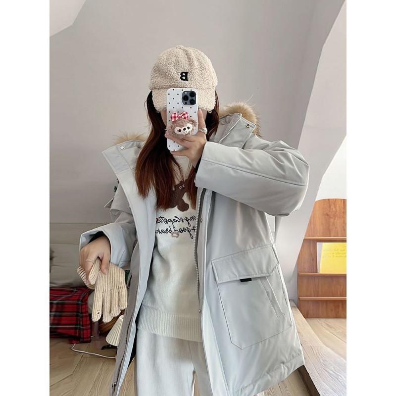 Thickened Pie Overcomes Tooling Down Jacket Women's White Duck Down Winter New Coat