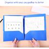 Feosky Folders with Pockets, 6 Assorted Colors Plastic Two Pocket Folders, File Folder, 2 Pockets Folder and 3 Hole for School, Home, and Office