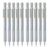 Механический карандаш Pentel GraphGear 500, 0,9 мм, упаковка 10 шт., серебристый. Имеет тонкий кончик для четкой видимости линий и текста, дизайн с низким центром тяжести для
