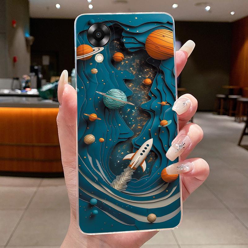 Jelly Case For OPPO A17K A17 CPH2477 CPH2471 Capa Flower Butterfly Bow Phone Cases OppoA17 A 17 17K 4G Soft Silicone TPU Cover