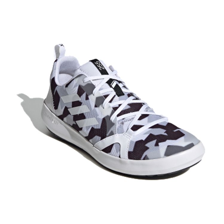 adidas Terrex Boat S.Rdy Удобные Спортивные Амортизирующие Прочные Кроссовки с Низким Верхом для Марафона Мужские Кроссовки Черные Белые Серые EH0356