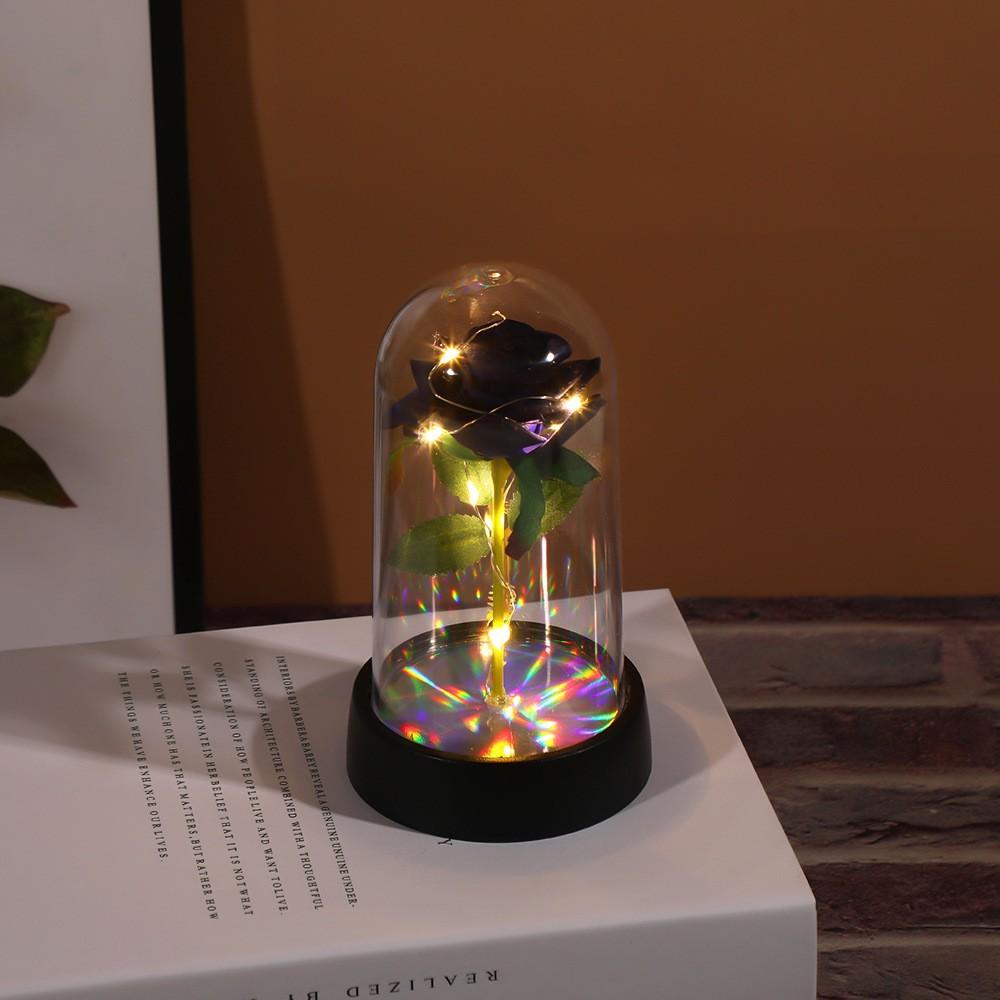 Свадьба День рождения День святого Валентина Подарок Вечный цветок розы Красочные светящиеся украшения для женщин Мамы Подруги Жены Украшения для дома