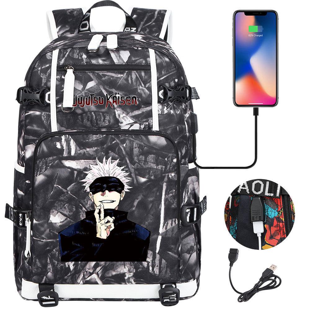 Рюкзак с USB-наушниками с принтом Jujutsu Kaisen