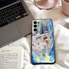Чехол для телефона Grand B-Blue Dreaming Anime для Samsung S25,24,23,22,30,21,10,9,Ultra,Plus,Lite,FE,4,5 G Мягкий черный чехол