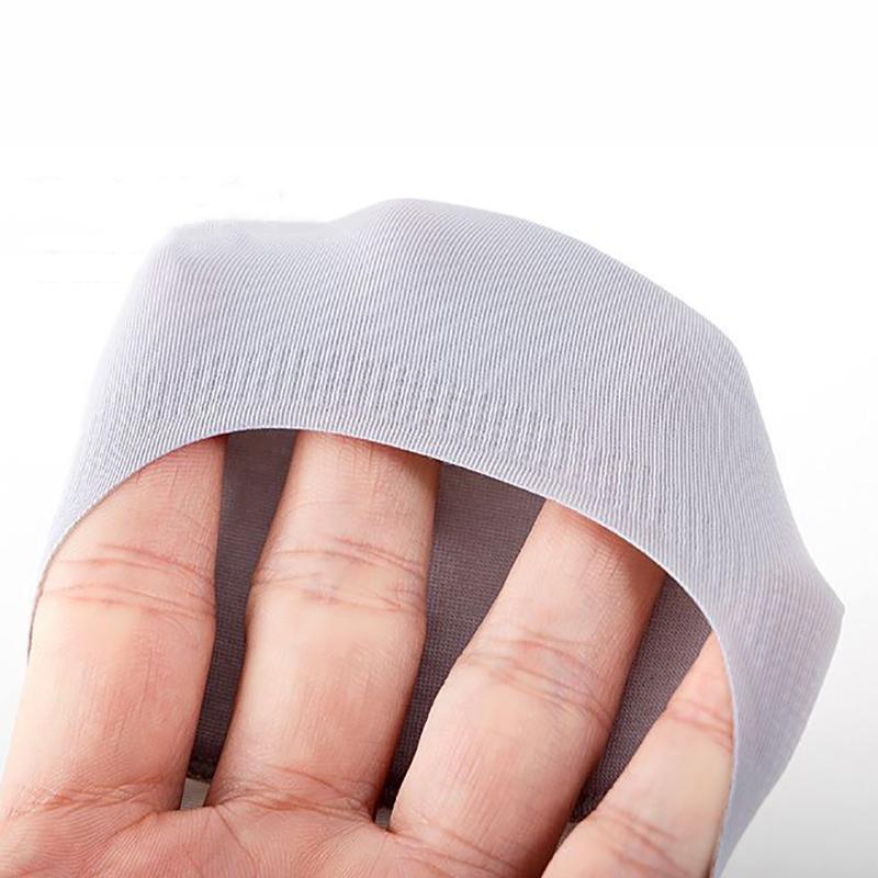 Ice Silk Boat Socks for Women Shallow Invisible Socks Towel Cotton Bottoms Women Deodorant Sponge Pad Anti-heel Drop Socks