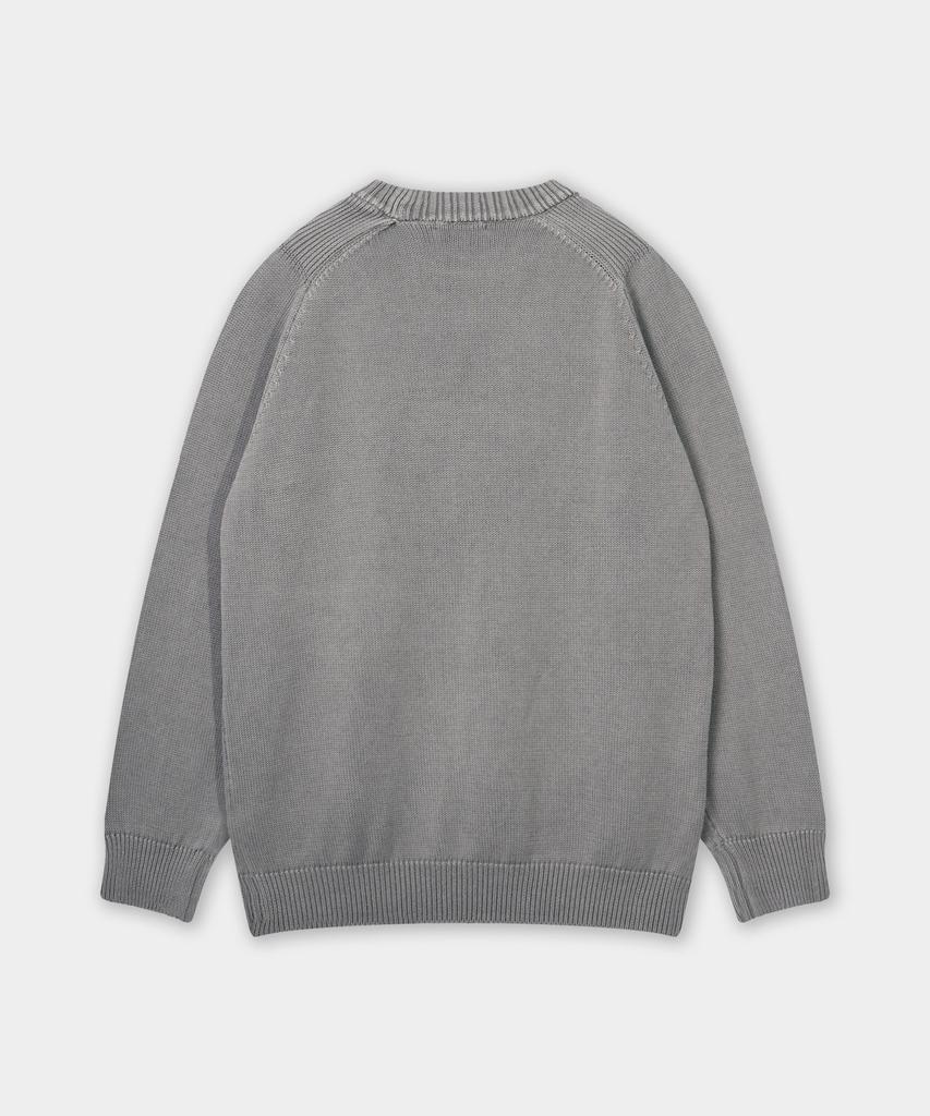 BIRBANTE Круглый трикотаж с garment-dyed стиркой - Серый