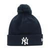 Шапка-бини New Era MLB ONSPOTZ Эксклюзивная NY Navy С помпоном Манжета в рубчик с помпоном New York Yankees