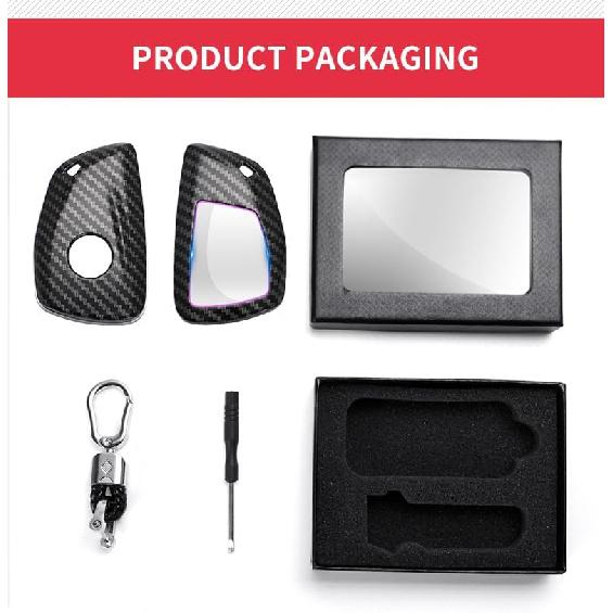Чехол для ключа-брелока для Chevy для GMC, чехол для ключа с рисунком под углеродное волокно из АБС-пластика для 2021 2022 2023 2024 для Chevy Suburban Tahoe Silverado 1500 2500 3500 Colorado